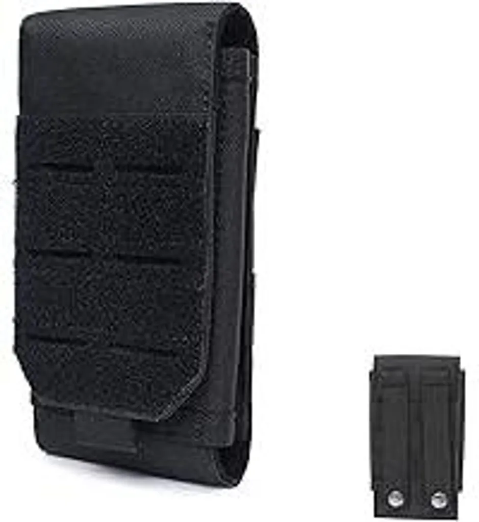 Borsa Molle Tattica Militare Nera - Custodia Cellulare Cintura 1000D Nylon