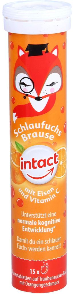 Intact Schlaufuchs Brausetabletten mit Eisen und Vitamin C, 15 St. Brausetabletten