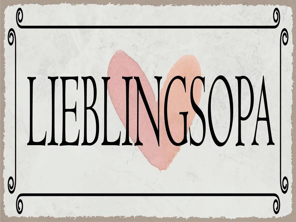 vianmo Holzschild 30x40 cm Blechschild Hinweis 40x30cm Lieblingsopa Herz Geschenk Deko
