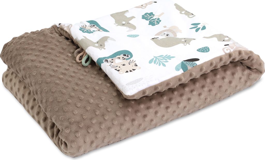 Kinderwagendecke Baby Winterdecke mit Plüschstoff 75x100 cm Produktbild 