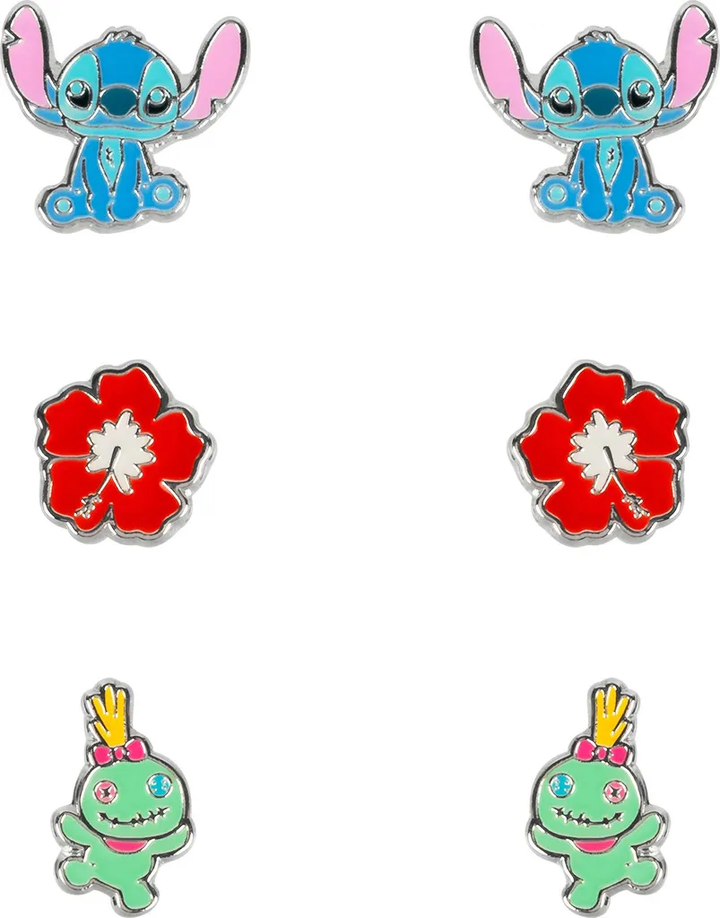 Boucles d'oreilles Stitch : 3 paires en laiton pour oreilles sensibles