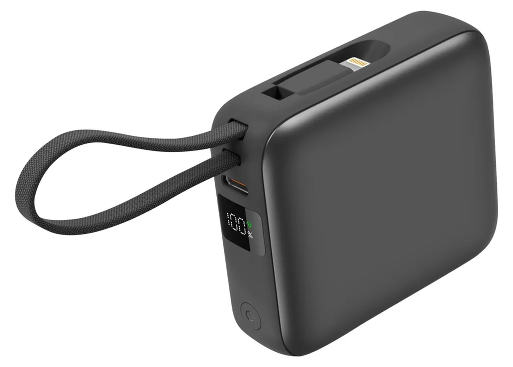 Batterie externe Akashi 10000mAh 22.5W avec câbles USB-C et Lightning