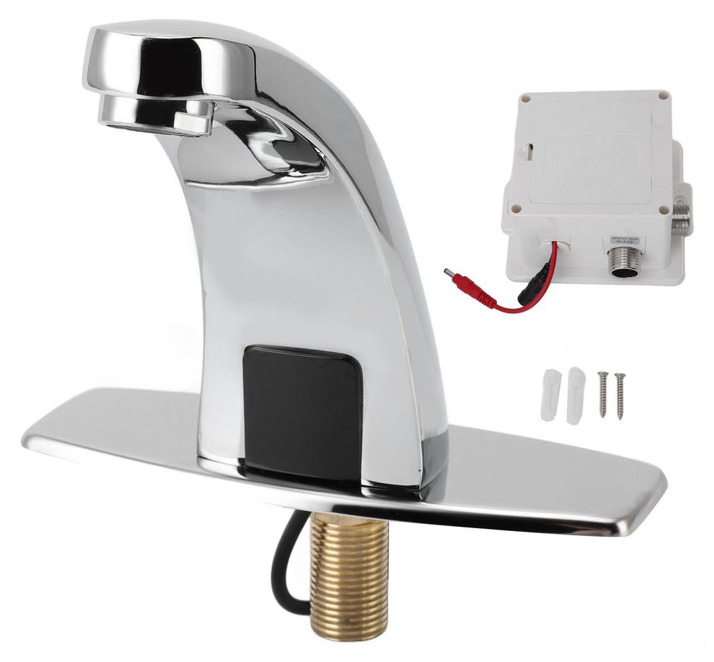 Sensor-Wasserhahn, multifunktional, Infrarot-Sensor, hohe Empfindlichkeit, Freisprecheinrichtung, energiesparend, automatische Badezimmer-Legierung, D