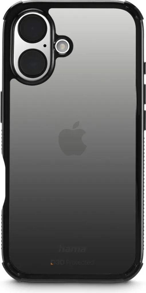 Custodia Protettiva Hama iPhone 16 Nero 00123754 - Infrangibile D3O