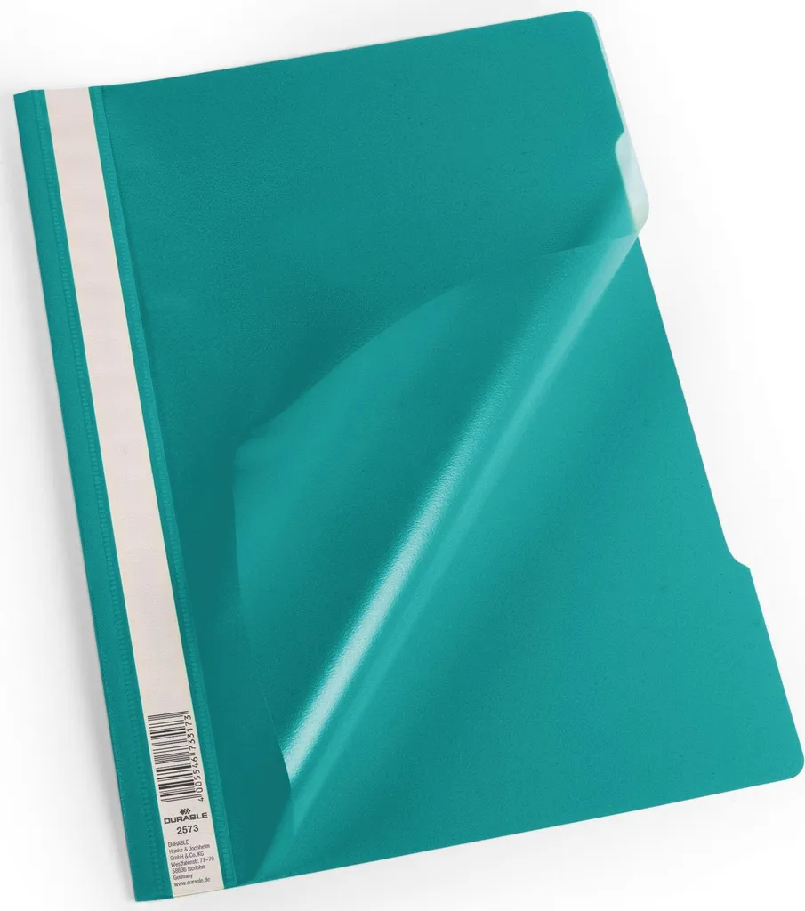 DURABLE 257332 Chemise A4 avec couverture transparente Vert foncé - 50 pcs