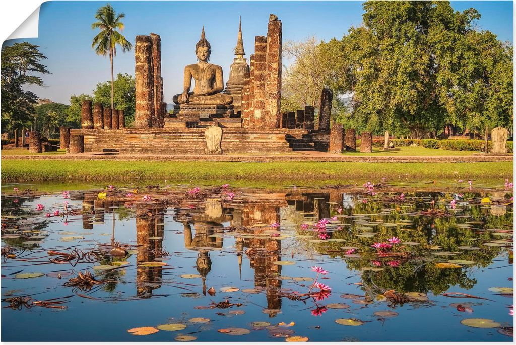 ARTland Poster Buddhistische Tempelanlage Wat Mahathat Größe: 120x80 cm