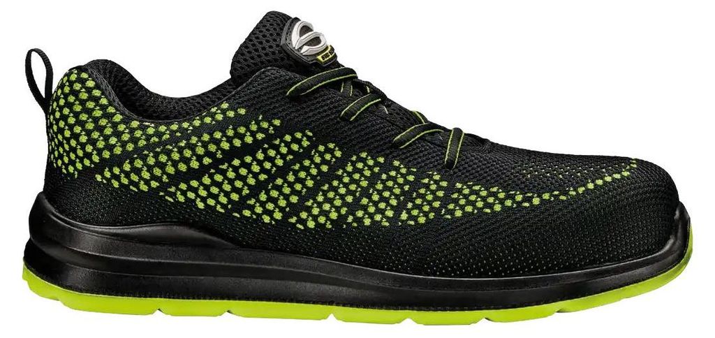 Sir Safety Magic Fobia Herren Sicherheitshalbschuh S1P metallfrei mit Fiberglaskappe, 40, Schwarz/Limettengrün