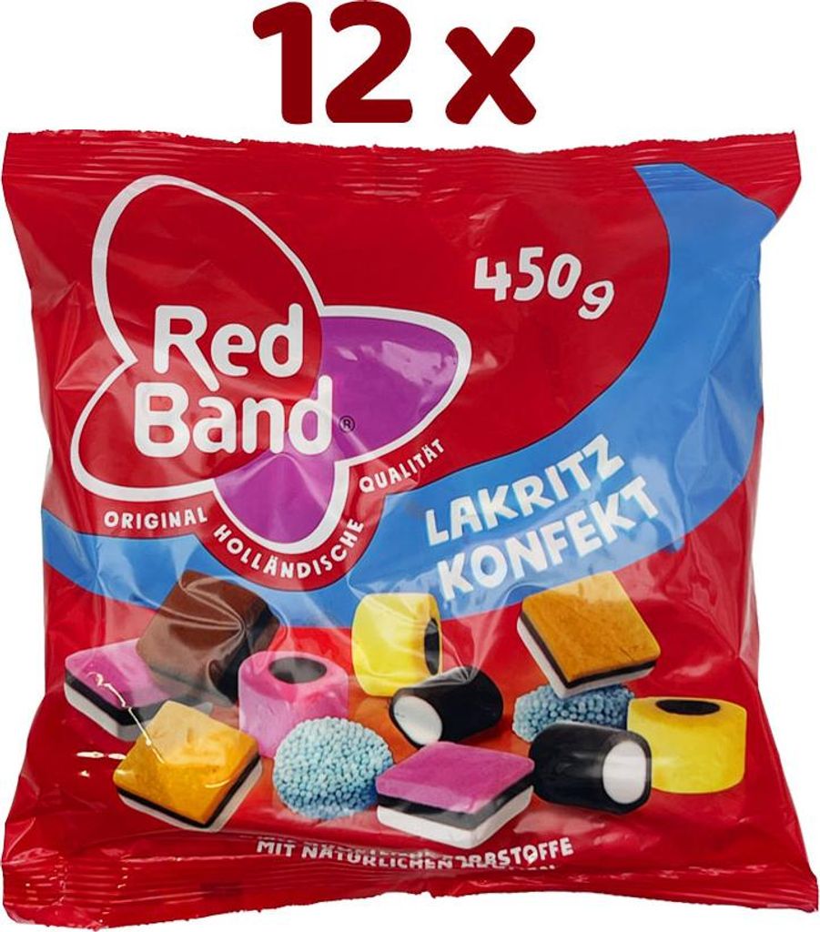 Red Band Lakritz Konfekt Family Beutel 12x 450g