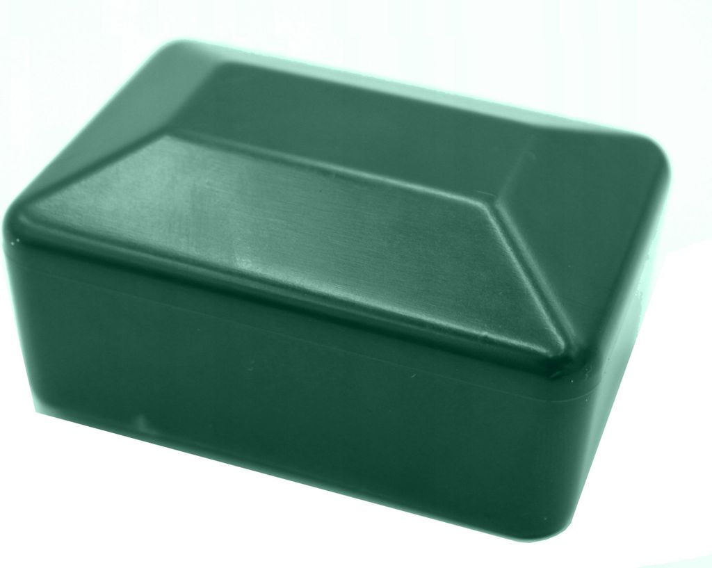 LogistSystem - 10x Zaunpfahlkappe für Außenmaß 18x 30 mm - Zaunkappen - Grün - Pfostenkappe Pyramide Rechteckig - Zaunpfostenkappen - Zaunabdec...