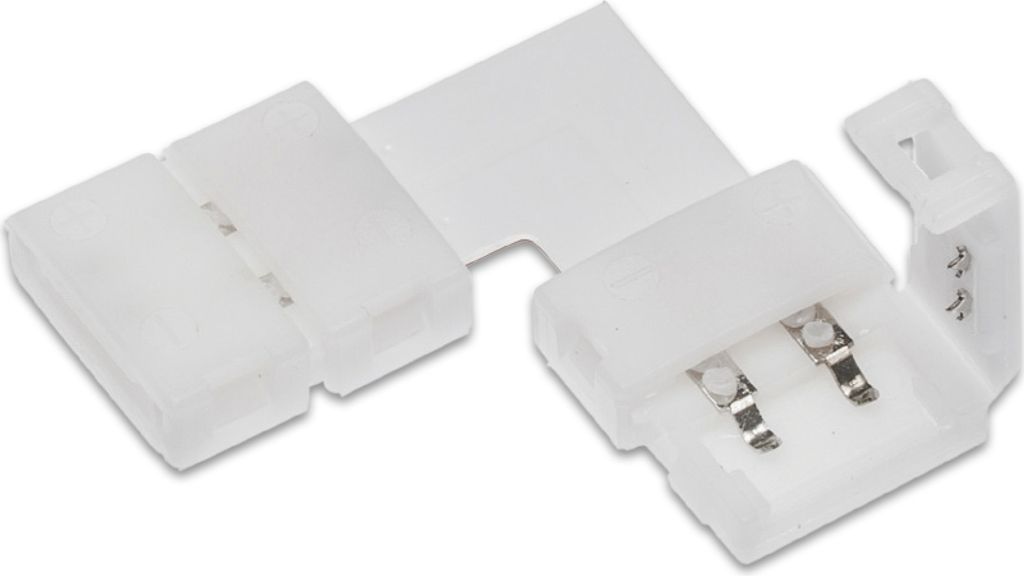 90° Eckverbinder für 10 mm LED-Stripe FLASH (5630) 14,3 x 15,3 x 5 mm 2-polig Schnellverbinder Adapter Klemme von SOTECH