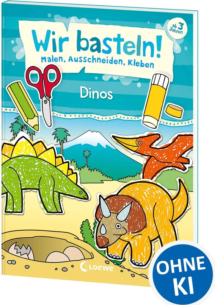 Wir basteln! - Malen, Ausschneiden, Kleben - Dinos Produktbild 