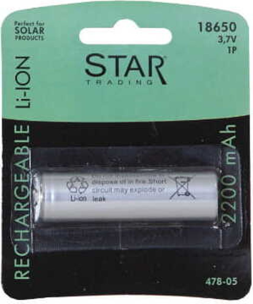 Star Trading 12.478-05, Wiederaufladbarer Akku, Lithium-Ion Produktbild 