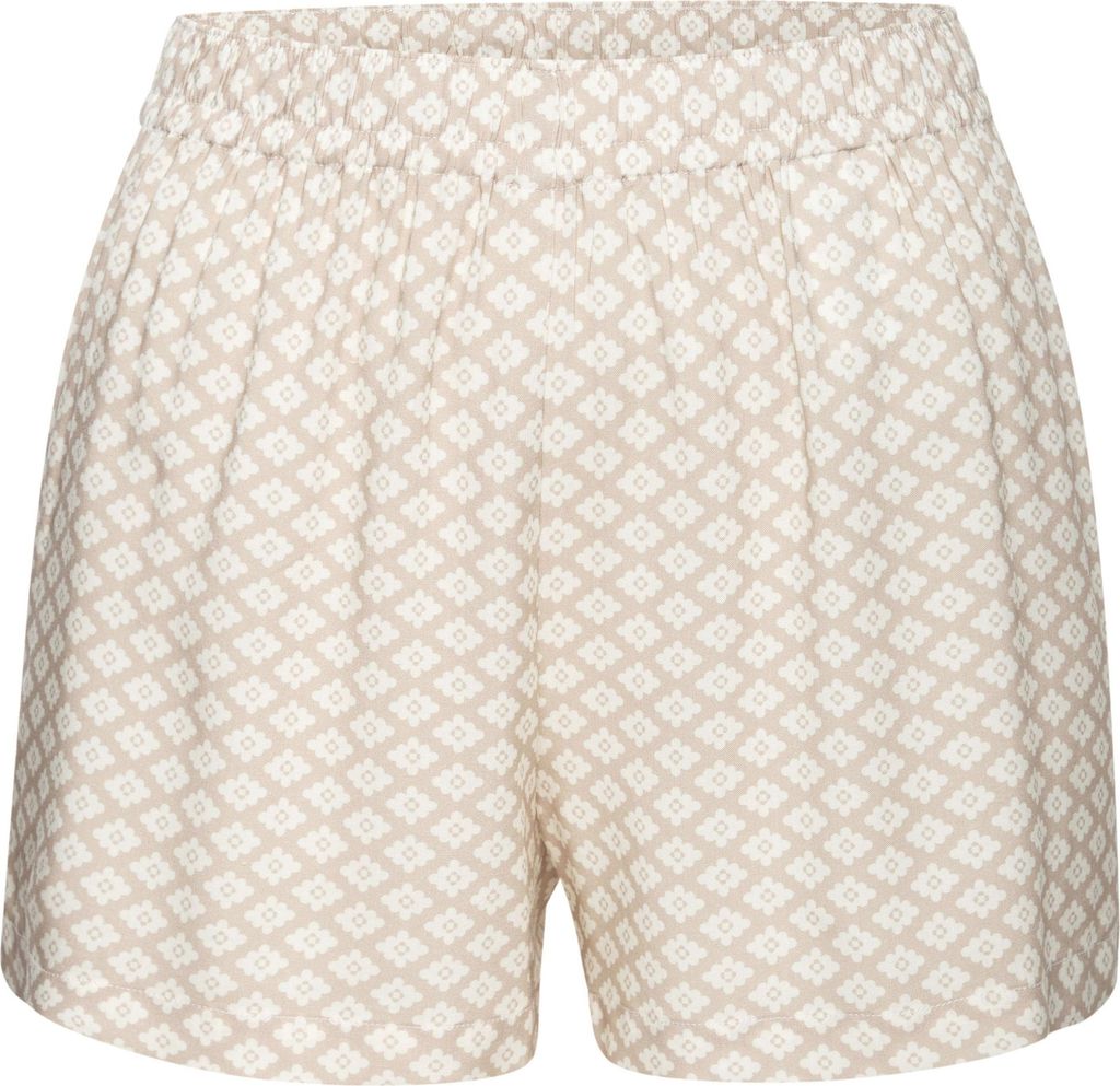LASCANA Pyjamashorts beige-weiß-gemustert Größe 38