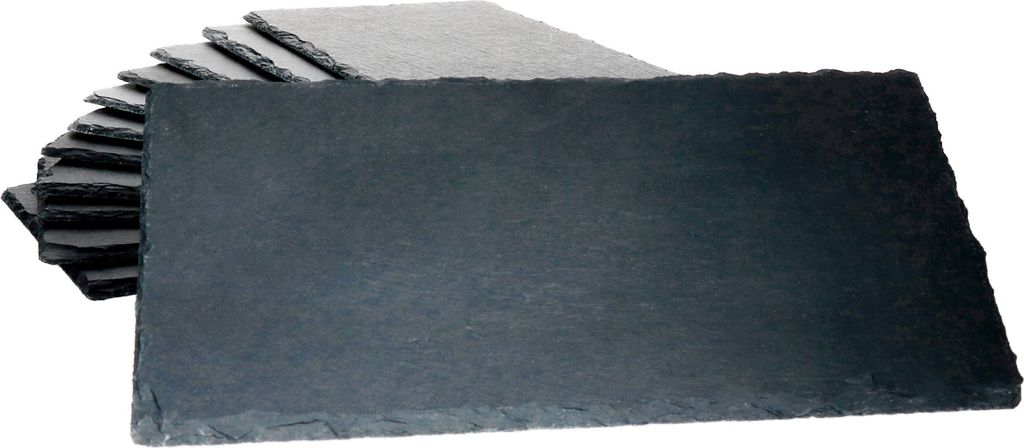 12x Schieferplatten 17 x 34 cm Tisch-Set Untersetzer Servierplatte Naturschiefer