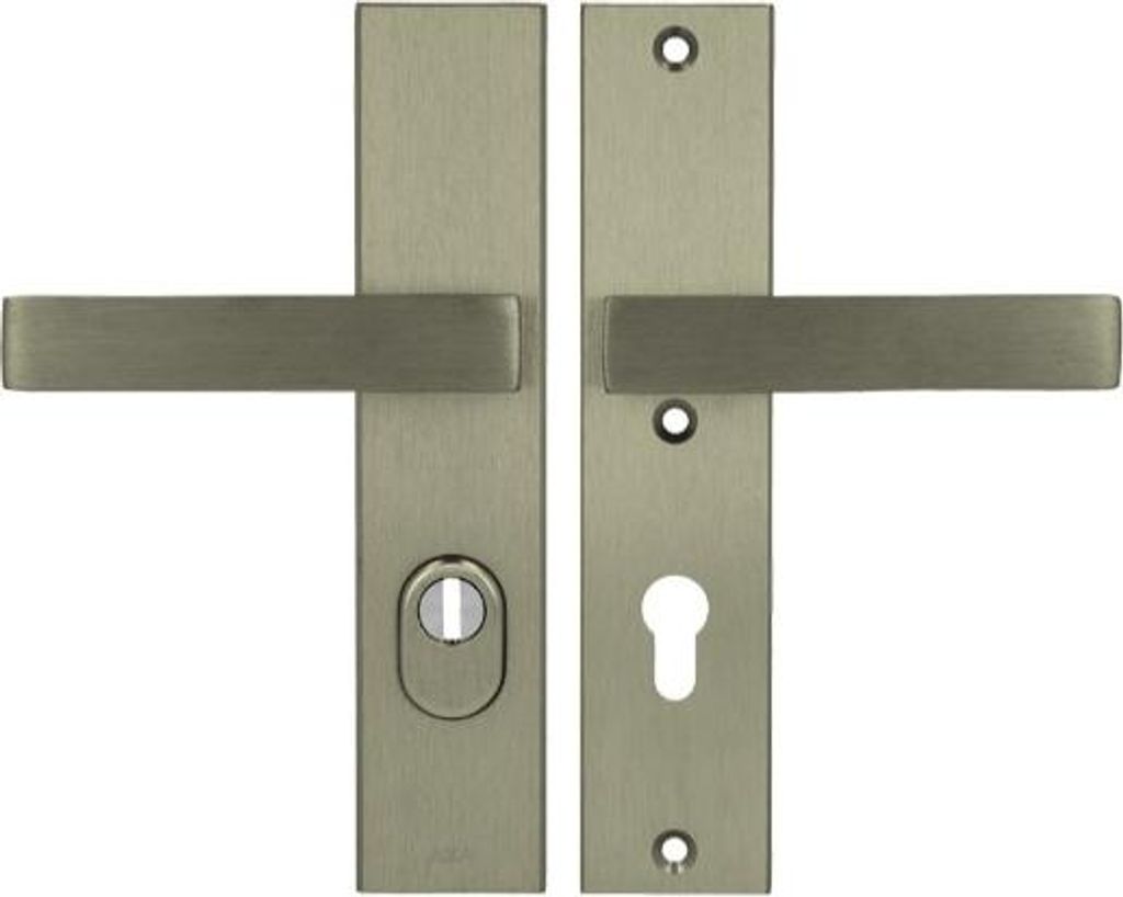 Axa ROYAL ++ 72 WB Griff Klasse 3 mit FLEX-Einsatzschutz (Brandschutz), Farbe F9 - Titan (Türstärke 74-83 mm)