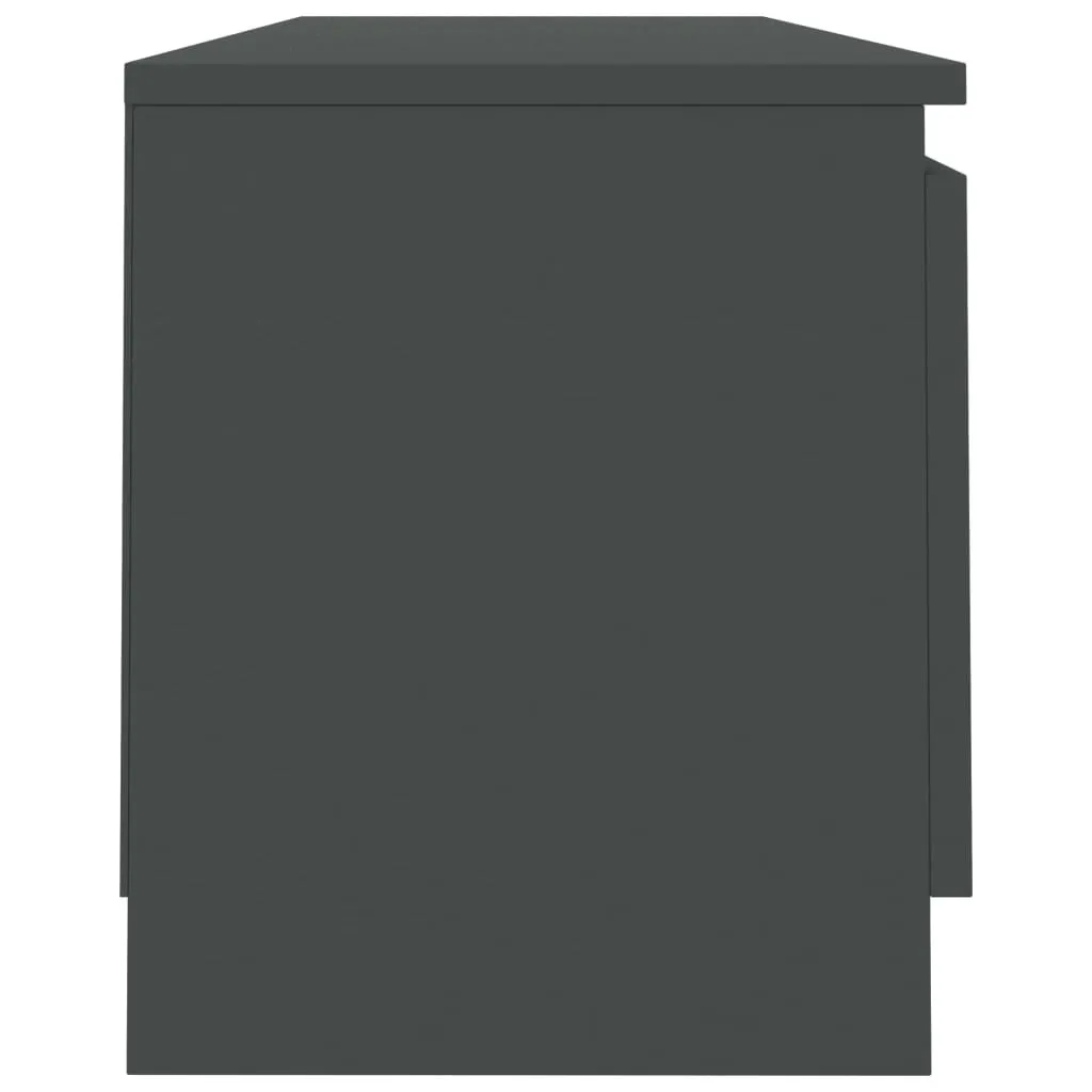 Banc TV Gris vidaXL 120 cm - Buffet Bas Multimédia en Bois Composite