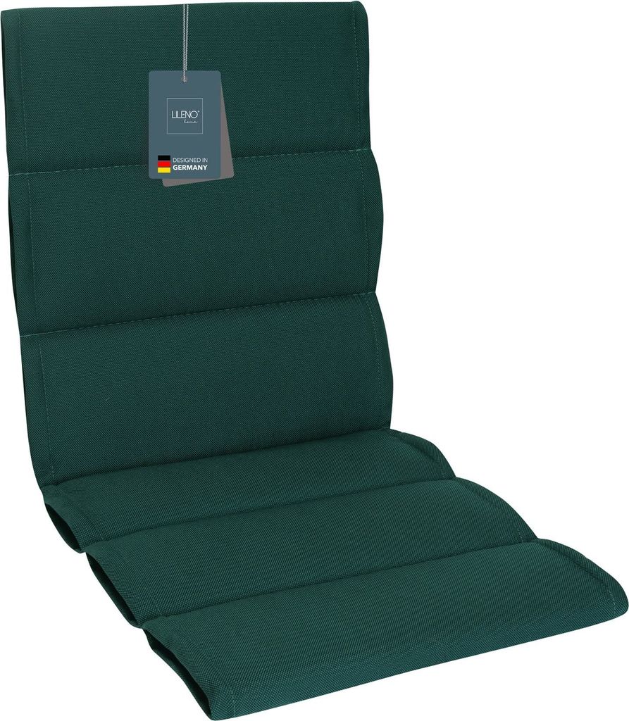 LILENO HOME Gartenstuhl Auflagen als [1er Set - Niedriglehner] in Petrol Sundance - bequeme Liegen als Sitzauflagen für Gartenmöbel - Stuhlkissen...