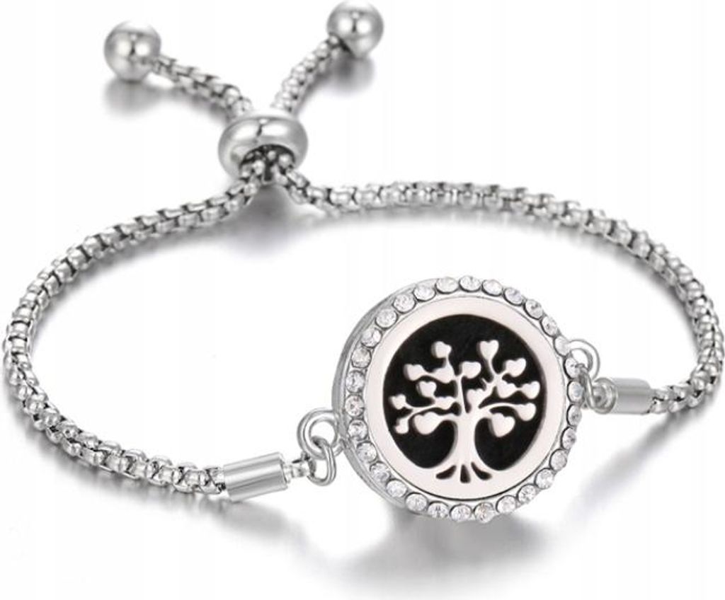 Aromatherapie-Armband Stahl Baum des Lebens B10 Produktbild 
