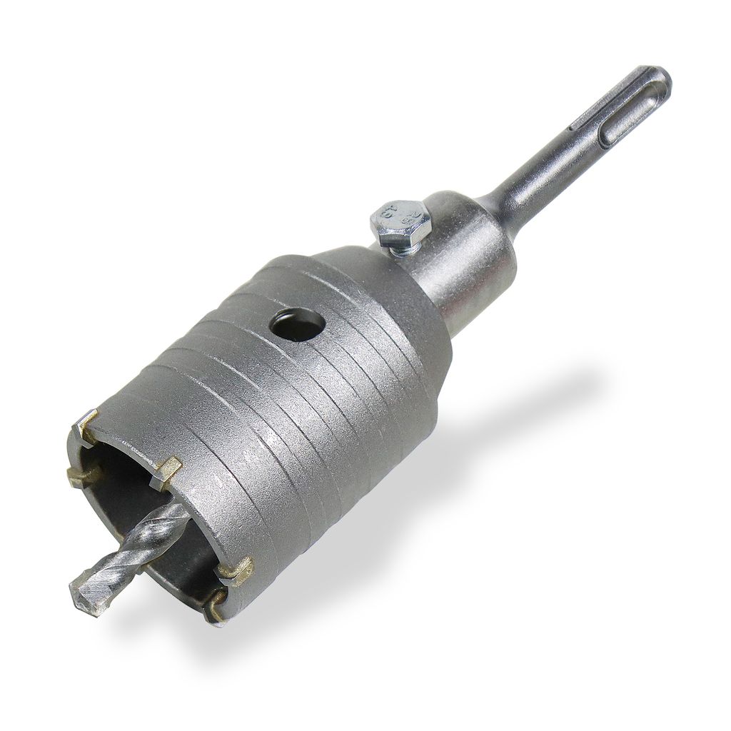 CCLIFE Bohrkrone 50/55/65/68/80/82/100 mm steckdosenbohrer beton mit SDS plus Adapter Bohrkrone Steckdose für Mauerwerk und Beton Größen:50mm