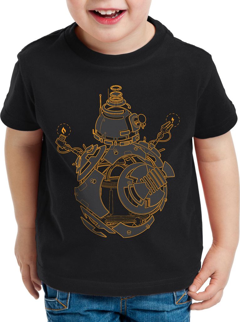 A.N.T. BB-8 Kinder T-Shirt astro droide explosionsansicht roboter