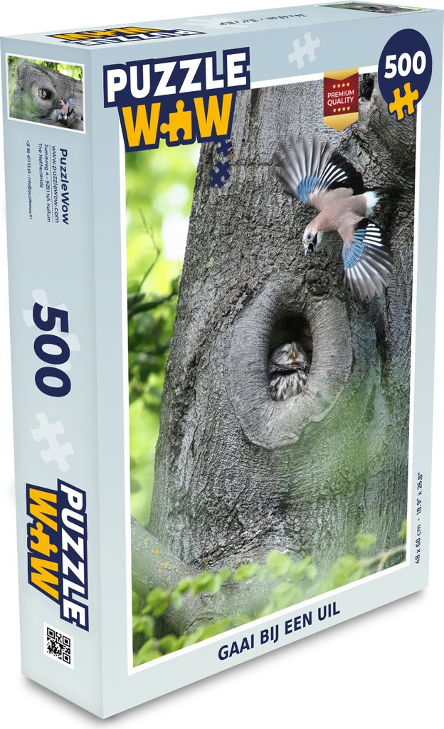 MuchoWow Puzzle 500 Teile Eulenhäher - Denken - Spiel - Toy