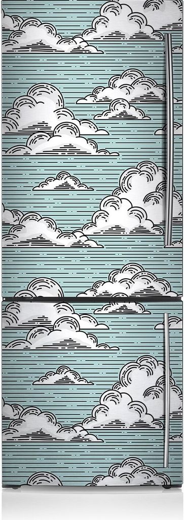 Magnete Küche Kühlschrank Kühlschrankmagnete 60x190 cm - Cloud-Zeichnung