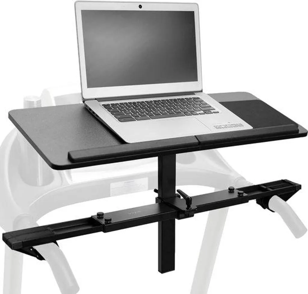 Station de travail pour tapis roulant avec plateau réglable et clavier