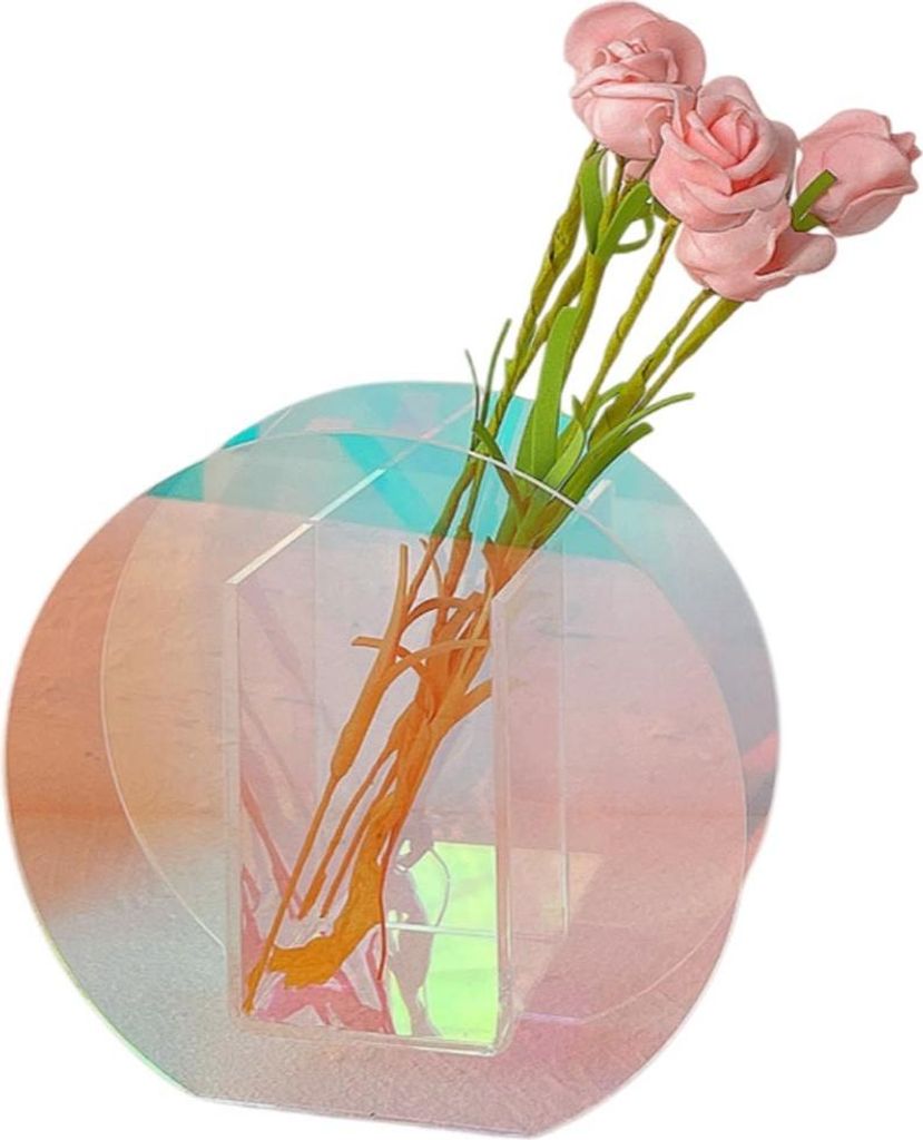INF Irisierende Acryl Kreative Vase Ornament - Moderne Wohndekoration