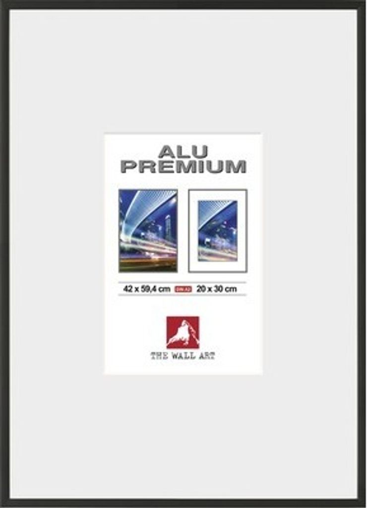 Bilderrahmen Alu Duo schwarz 42x59,4 cm (DIN A2) Produktbild 