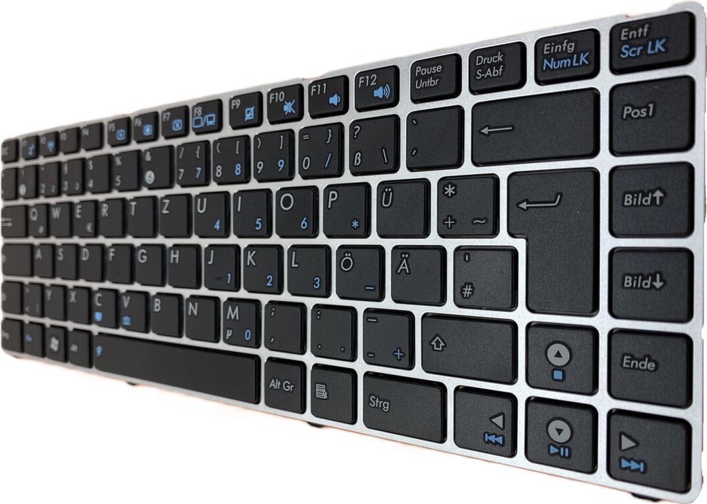 RAHMEN silber - Tastatur für Asus Asus UL20 UL20A Eee PC U20 U20A