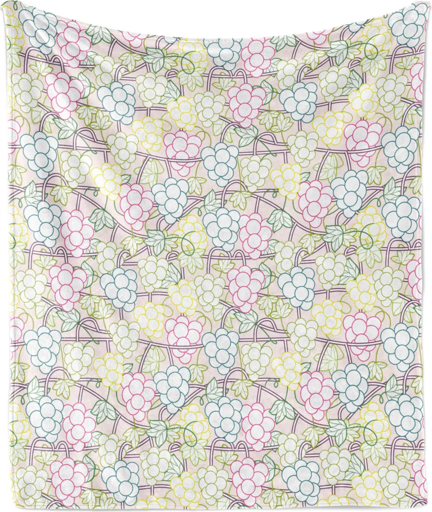 Plaid Morbido ABAKUHAUS Grappoli d'Uva | Coperta Calda 175x230