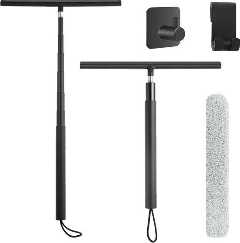 Silikon-glasierte Wisser, 120-146 cm, für Boden und Duschkabine, mit Mikrofasertuch und Haken, für Keramik und Küche