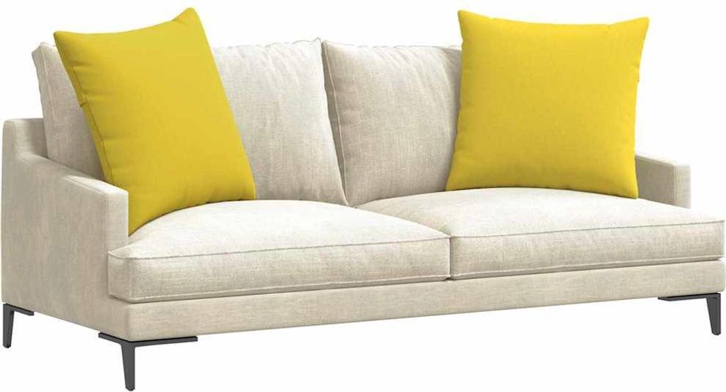 “2026 Modern“ Sofakissen 2 pcs - Montage erforderlich - Helles Gelb 80 x 80cm Stoff - Designermöbel 165613 - Gartenmöbelauflagen