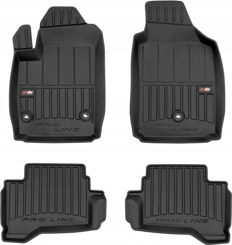 Gummimatten Fiat 500 1 Elektrisch 2015-2020 3D Mulde