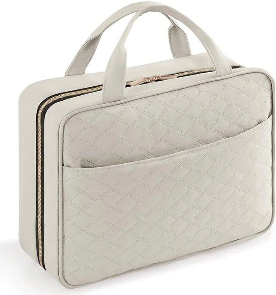 Trousse de toilette transparente grise anti-fuite grand format femme