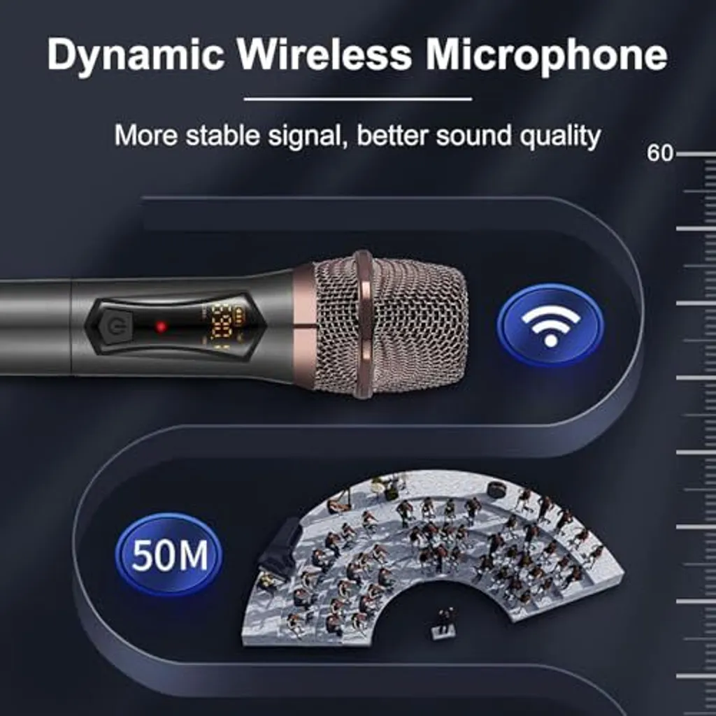 Sistema Doppio Microfono Wireless Alpowl WXM-B Nero: Ideale per Matrimoni - 2