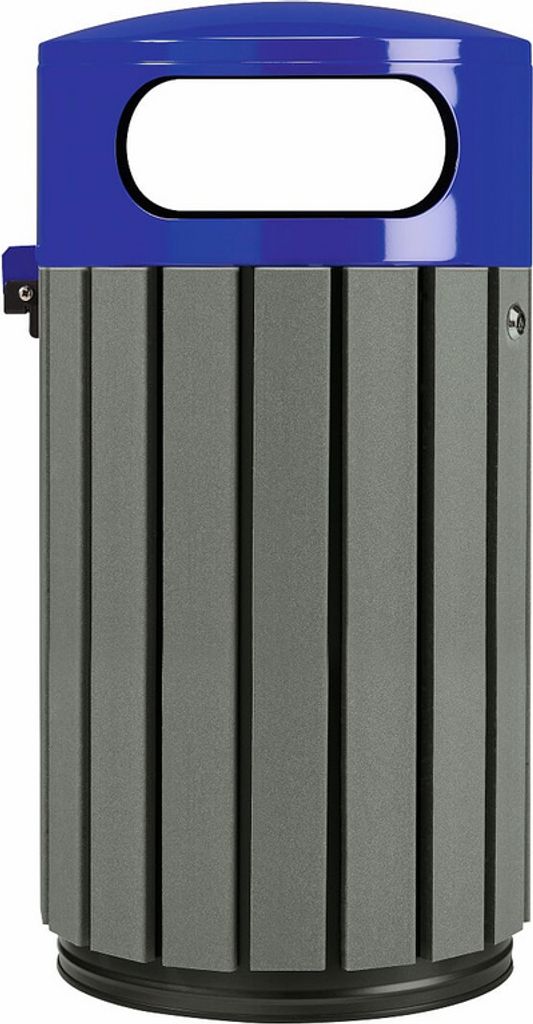 Zeno Mülleimer 60L und 40L aus pulverbeschichtetem Stahl mit UV-Absorber Rossignol , Fassungsvermögen:60L