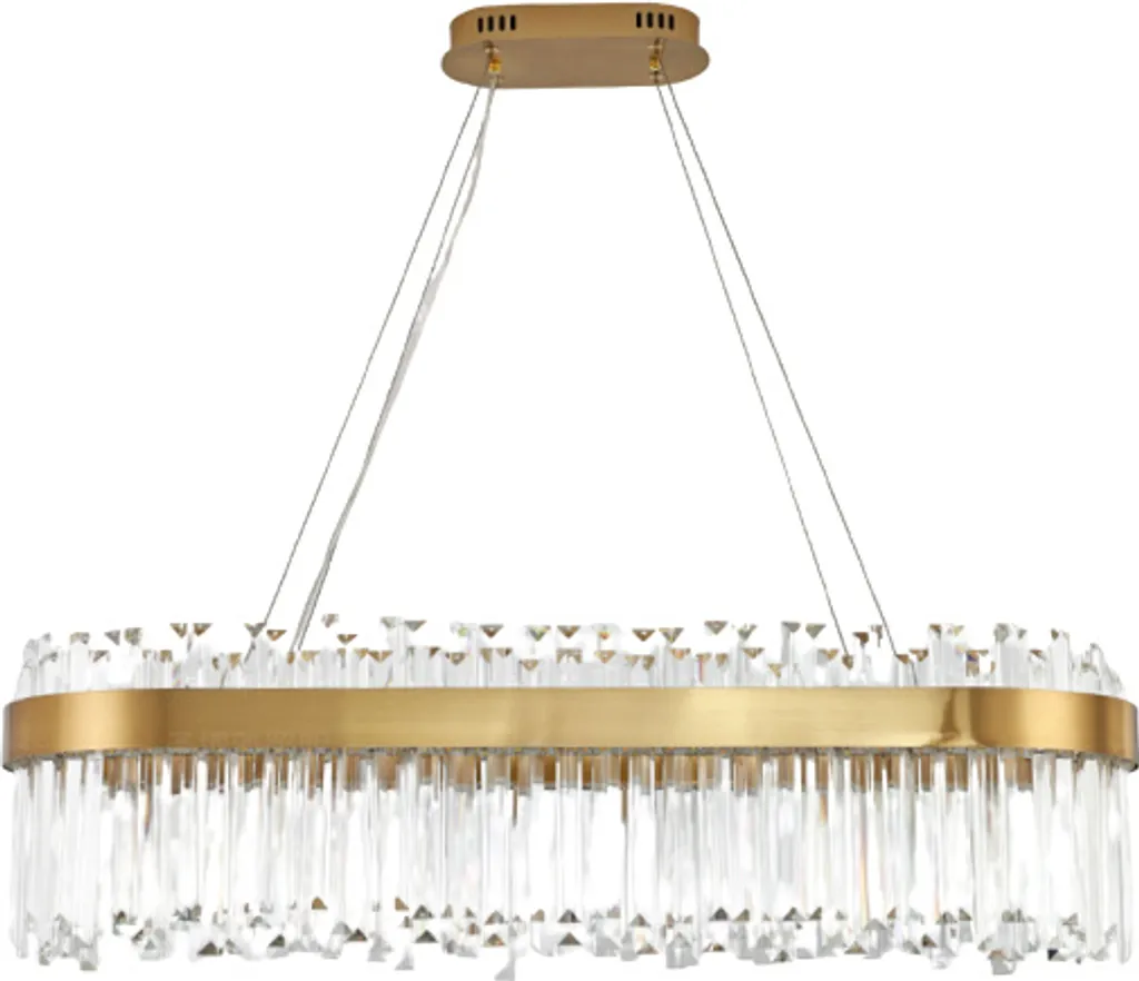 Grand plafonnier lustre cristal 100cm - Suspension design salon luxe