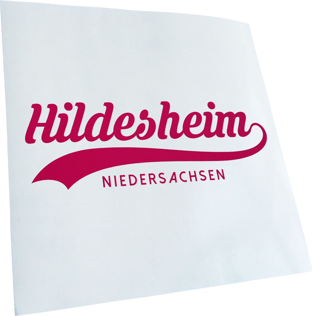 Kiwistar - Autoaufkleber - Hildesheim Niedersachsen - Pink - 60x20cm - Aufkleber für Auto, Laptop, Fahrrad, LKW, Motorrad mehrfarbig JDM Decal Racing