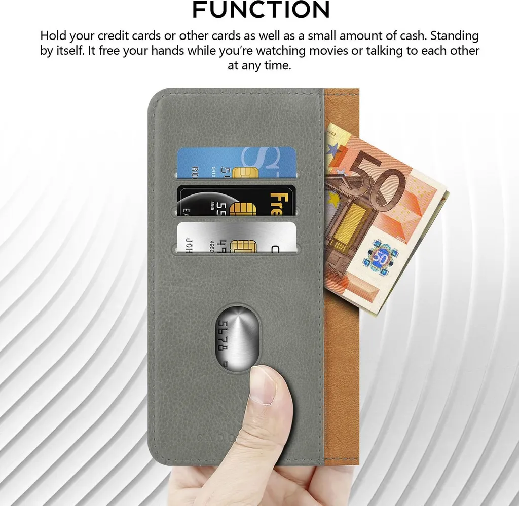 Custodia LG F70 Cadorabo in Finto Cuoio Grigio: Stile Retrò - 2