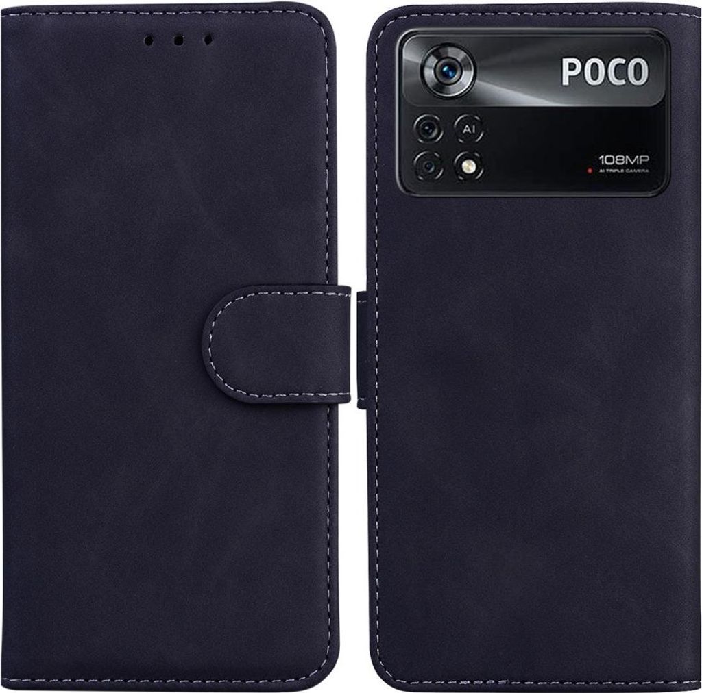 Xiaomi Poco X4 Pro 5G Hülle - Coverup Klapphülle - Schwarz Produktbild 