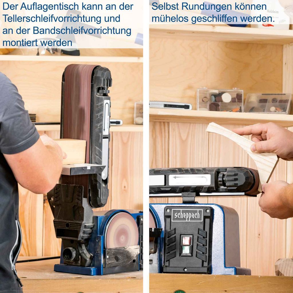 Scheppach Band- und Tellerschleifer BTS900 mit 6-tlg. Produktbild 7