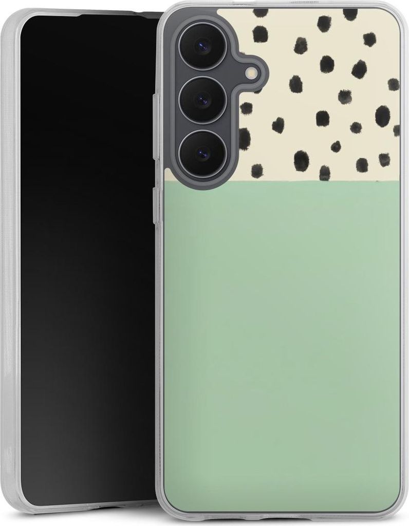 DeinDesign Handyhülle für Samsung Galaxy S25 FE Silikon Hülle Case Smartphone Schutzhülle Abstrakt Boho Polka Dots