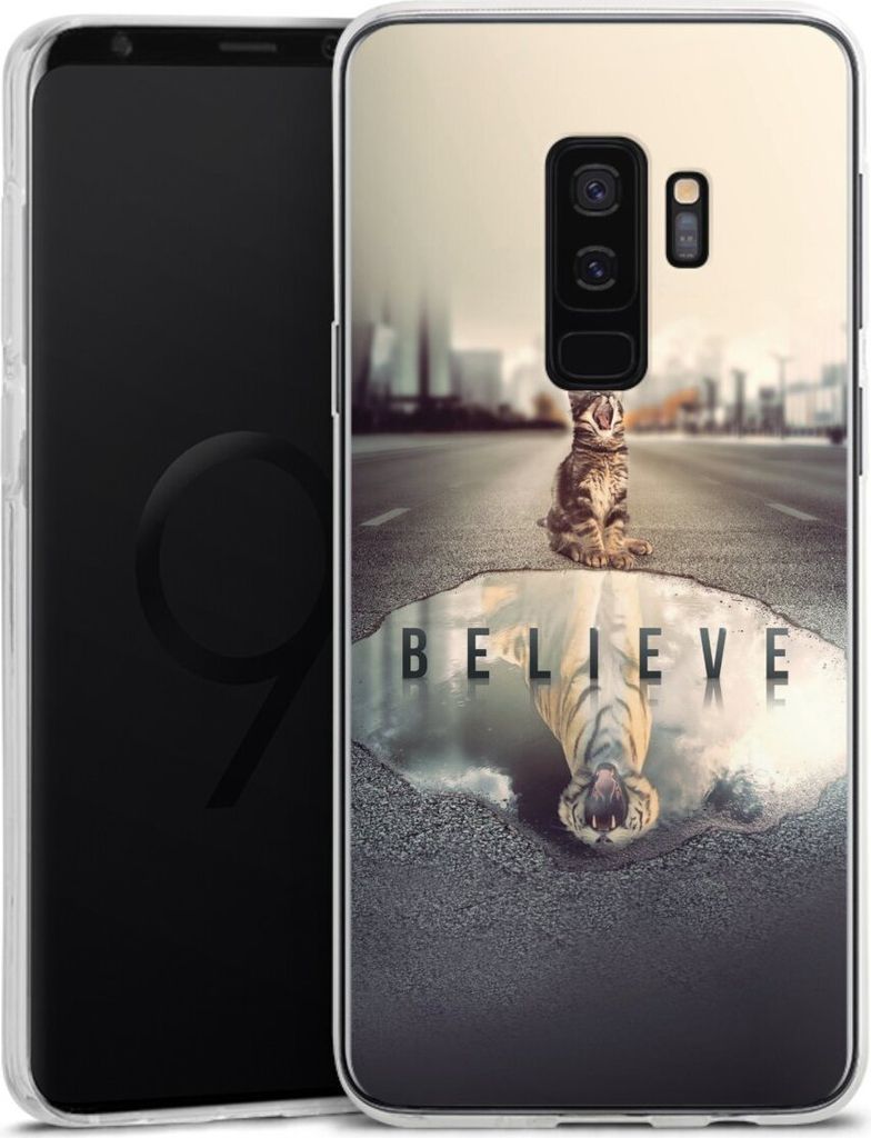 DeinDesign Handyhülle für Samsung Galaxy S9 Plus Duos Silikon Hülle Case Smartphone Schutzhülle Motivation Tiere Tiger