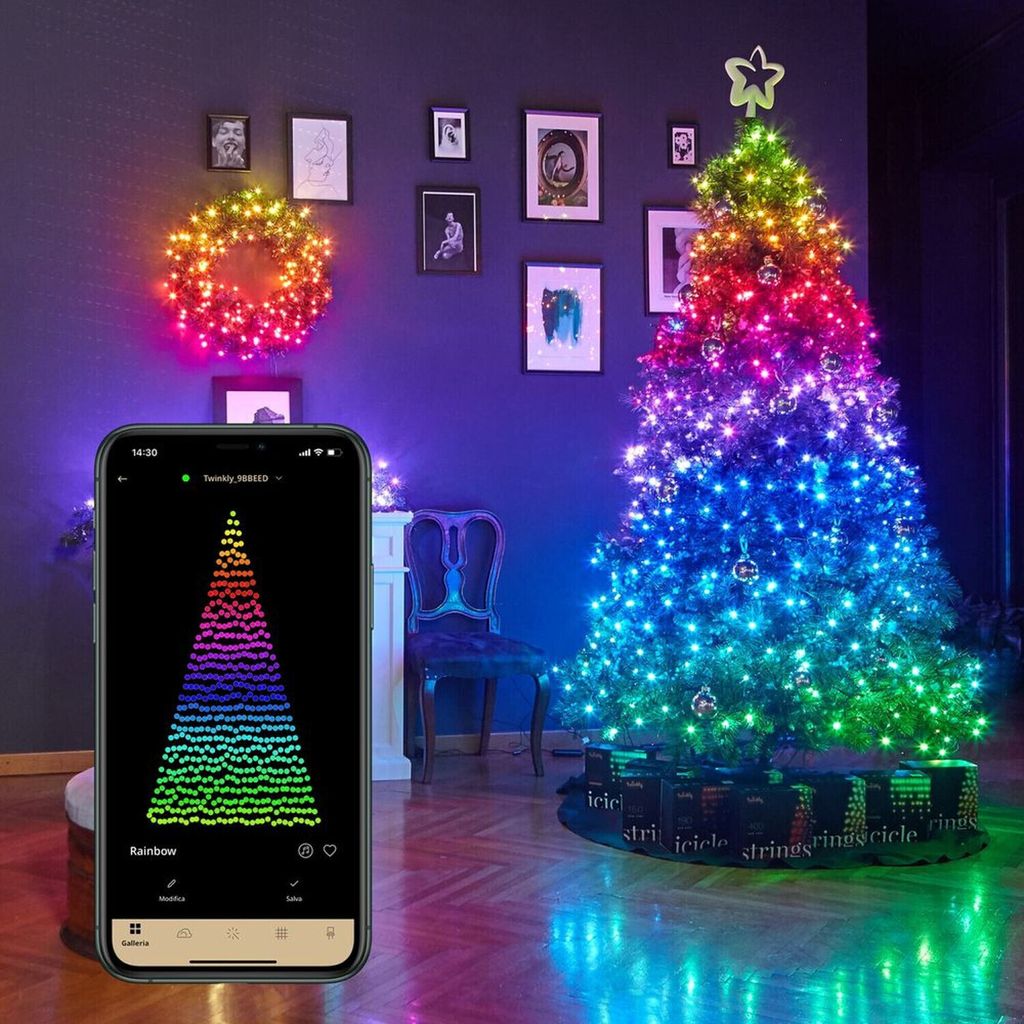 Twinkly Strings 400 LED RGB+ Weiß LED-Lichterkette Smarte Produktbild