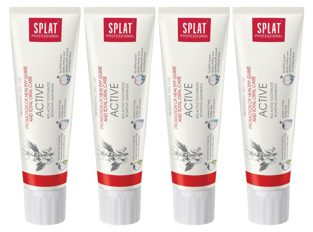 SPLAT – Zubná pasta – Výhodné balenie 4 ks – Active – Obrázok produktu 