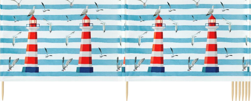 Ladeheid Strand Windschutz Sichtschutz LAEX001 (Leuchtturm, 10 m)