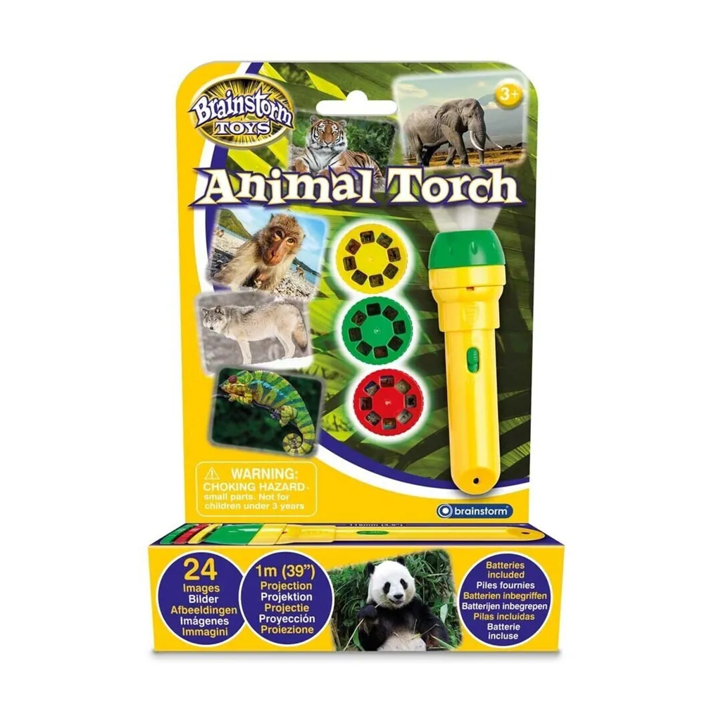 Brainstorm TOYS Torche et projecteur animaliers avec 24 photos d'animaux
