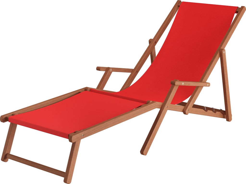Liegestuhl XXL extra schwere Ausführung Sonnenliege Holz Deckchair Massivholz Gartenmöbel V-10-500