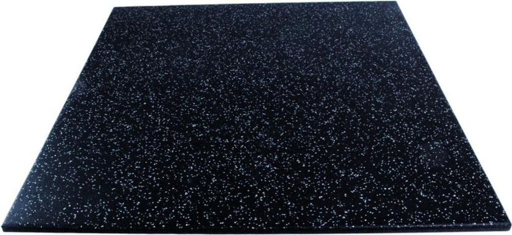 Mosolut Fitness Doppelschichtplatte 100 x 100 cm, schwarz mit 10% blauem EPDM 30mm MSFT004
